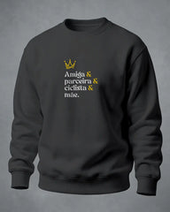 Sweatshirt Amiga & parceira & ciclista & mãe