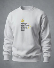 Sweatshirt Amiga & parceira & ciclista & mãe